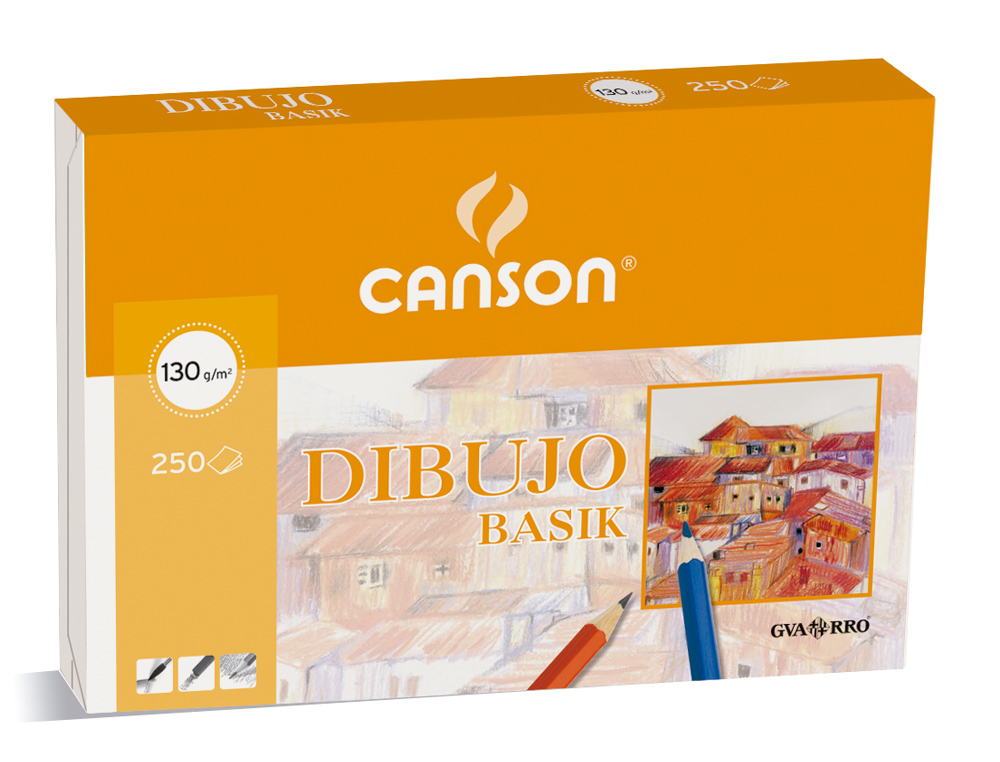 PAPEL DIBUJO BASIK 32.5X46 CM 130 GR SIN RECUADRO