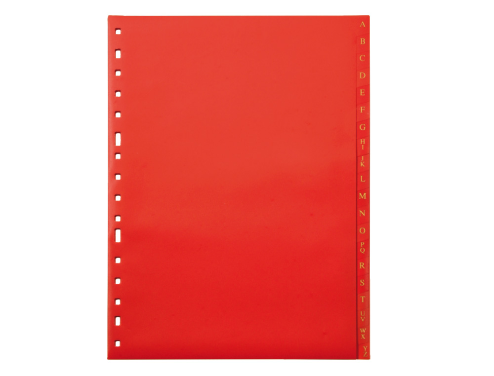 SEPARADOR LIDERPAPEL PLASTICO ALFABETICO A-Z CUARTO