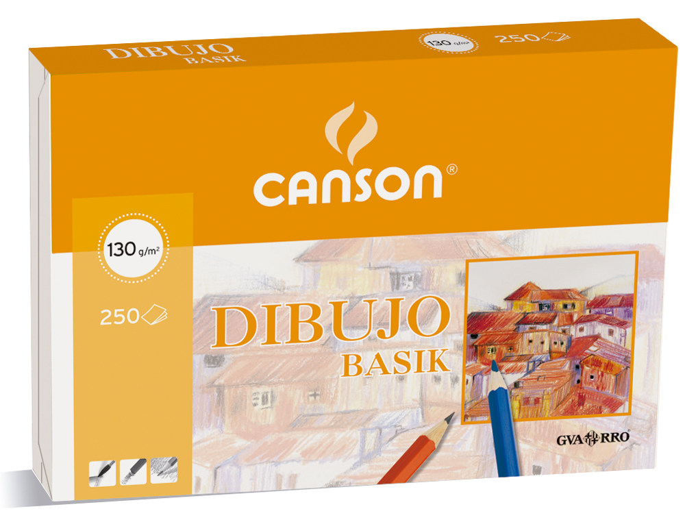PAPEL DIBUJO BASIK 210X297 130 GR SIN RECUADRO