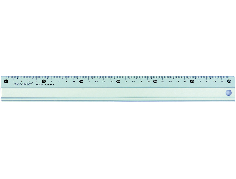 REGLA Q-CONNECT METALICA ALUMINIO 30 CM