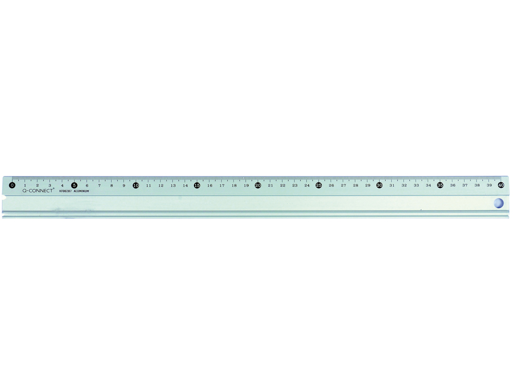 REGLA Q-CONNECT METALICA ALUMINIO 40 CM