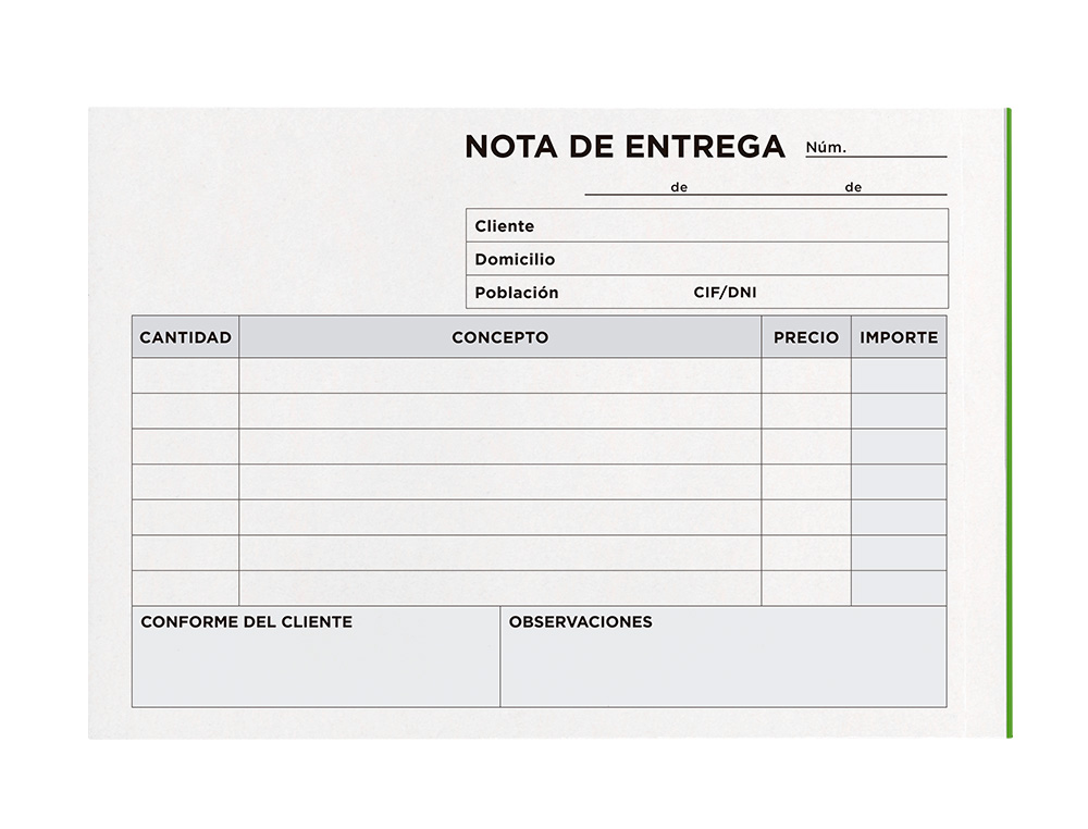 TALONARIO LIDERPAPEL ENTREGAS 8º ORIGINAL Y COPIA T228 APAISADO