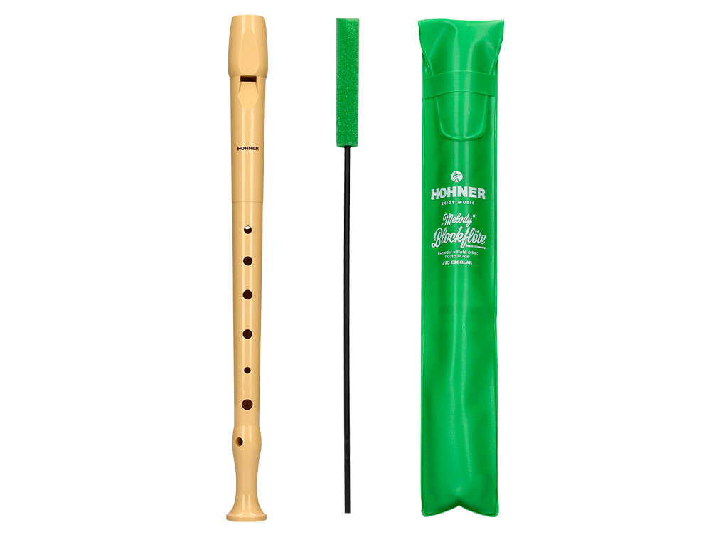 FLAUTA HOHNER 9508 COLOR MARFIL FUNDA VERDE