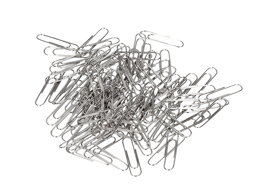 CLIPS NIQUELADOS Q-CONNECT N2 33 MM CUBILETE DE 1000 UNIDADES