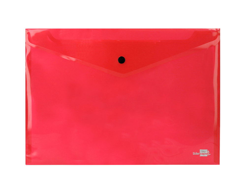 CARPETA LIDERPAPEL DOSSIER BROCHE 34040 POLIPROPILENO DIN A4 ROJA TRANSPARENTE 50 HOJAS