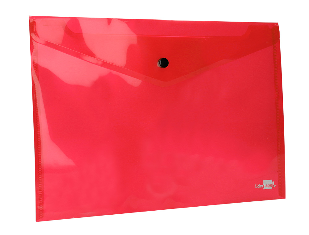 CARPETA LIDERPAPEL DOSSIER BROCHE 34040 POLIPROPILENO DIN A4 ROJA TRANSPARENTE 50 HOJAS