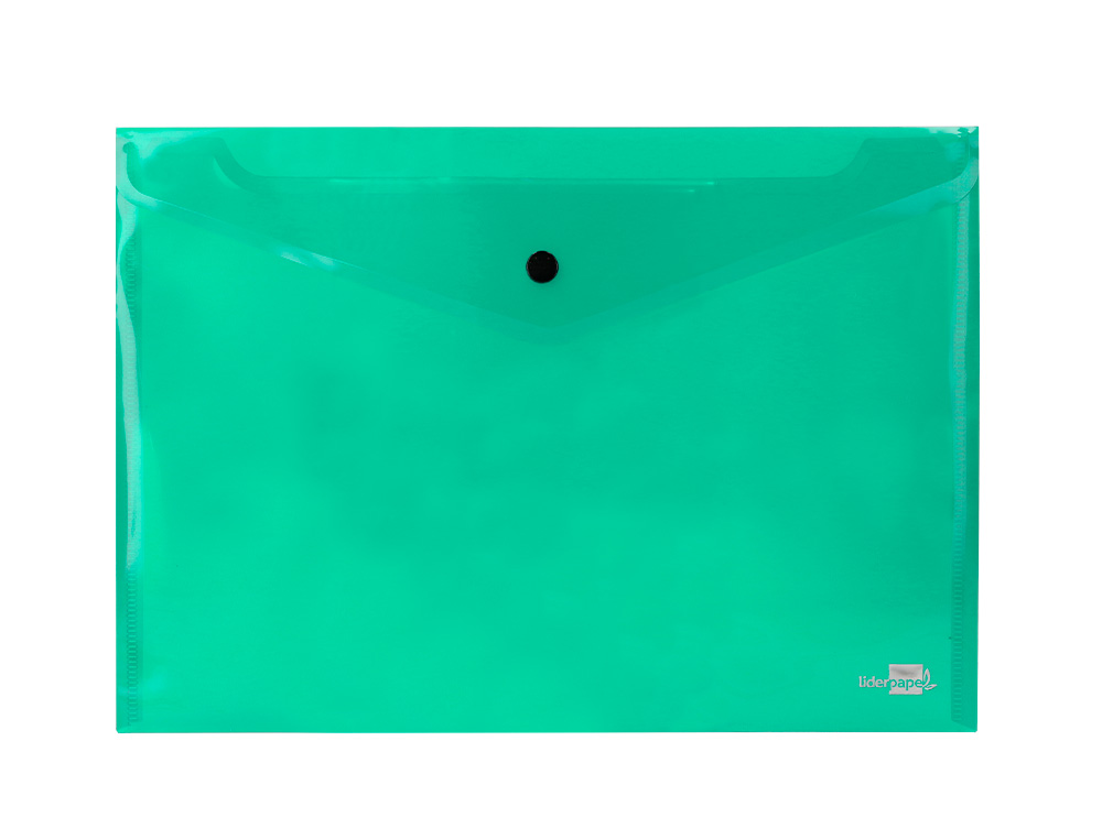 CARPETA LIDERPAPEL DOSSIER BROCHE 34043 POLIPROPILENO DIN A4 VERDE TRANSPARENTE 50 HOJAS
