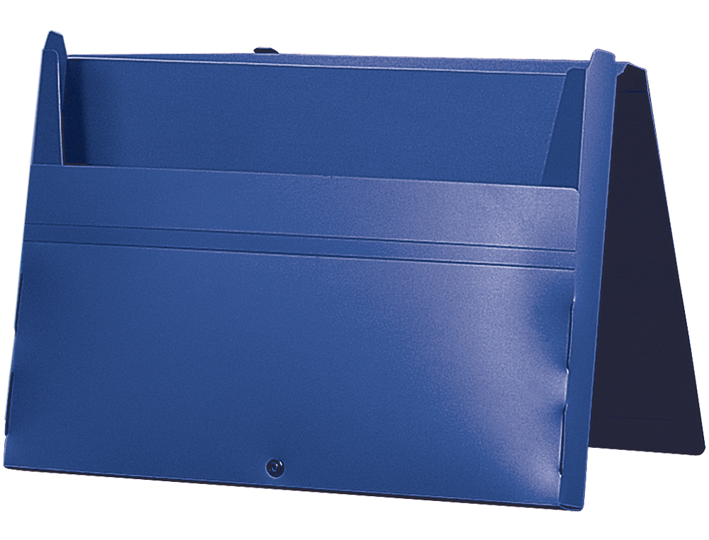 CARPETA LIDERPAPEL PORTADOCUMENTOS BROCHE POLIPROPILENO DIN A4 AZUL CON ASA