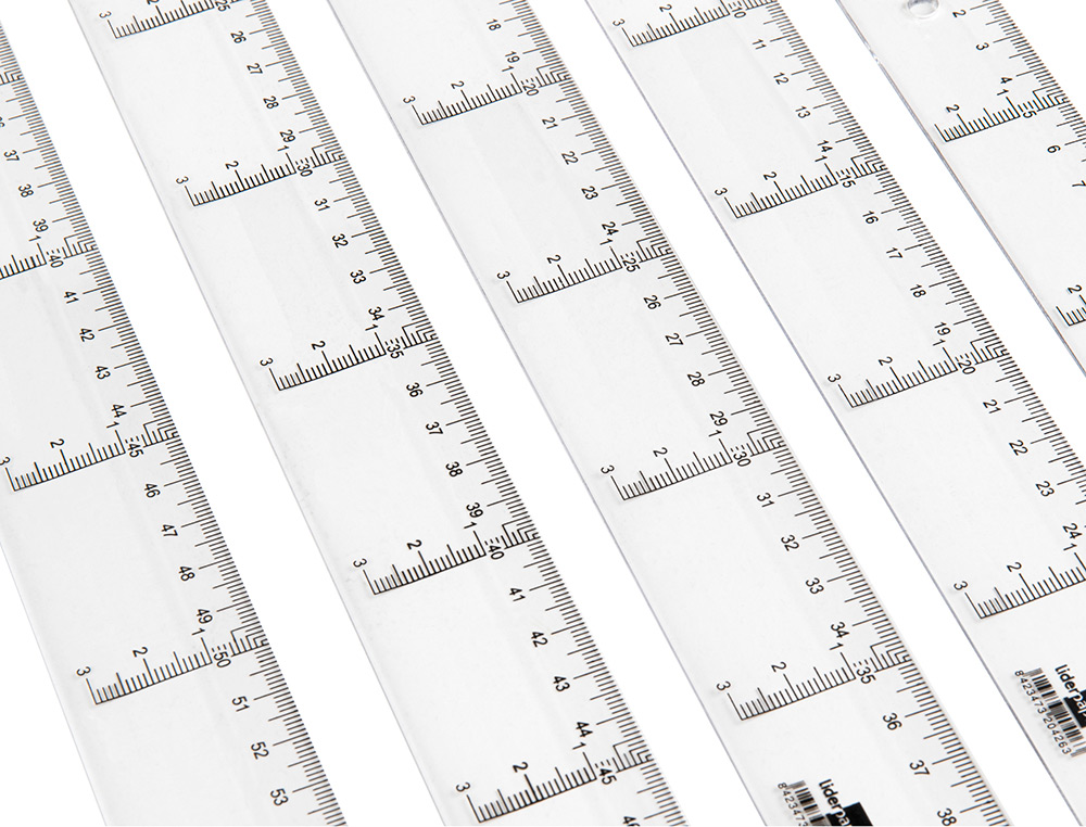 REGLA LIDERPAPEL PLASTICO CRISTAL 40 CM