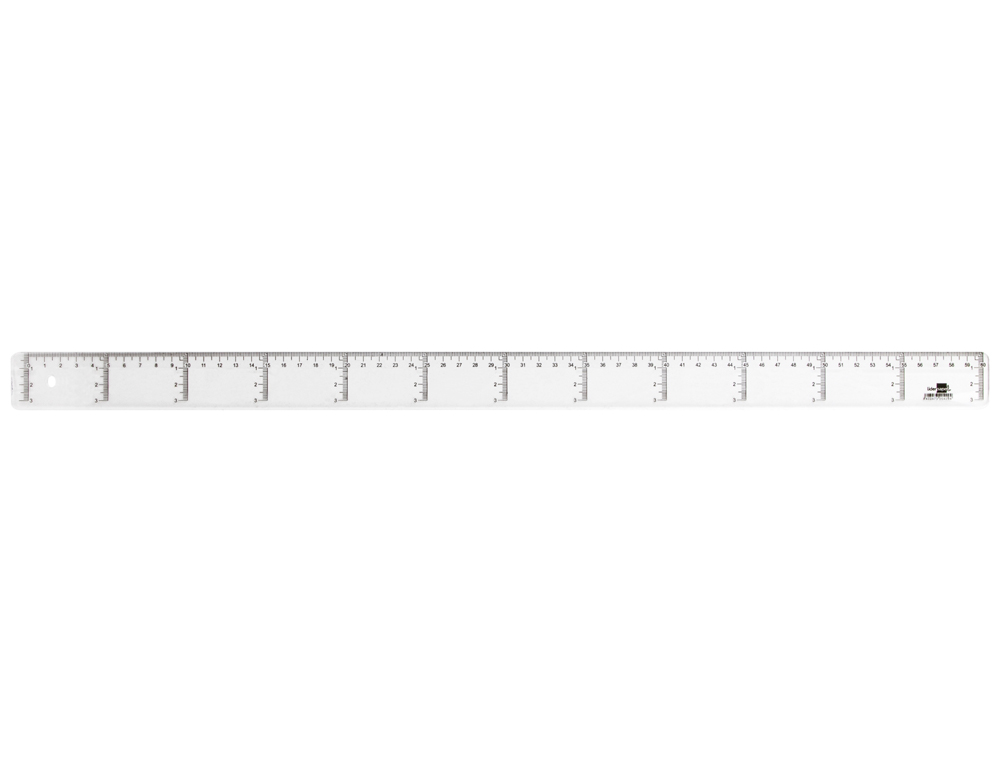 REGLA LIDERPAPEL PLASTICO CRISTAL 60 CM