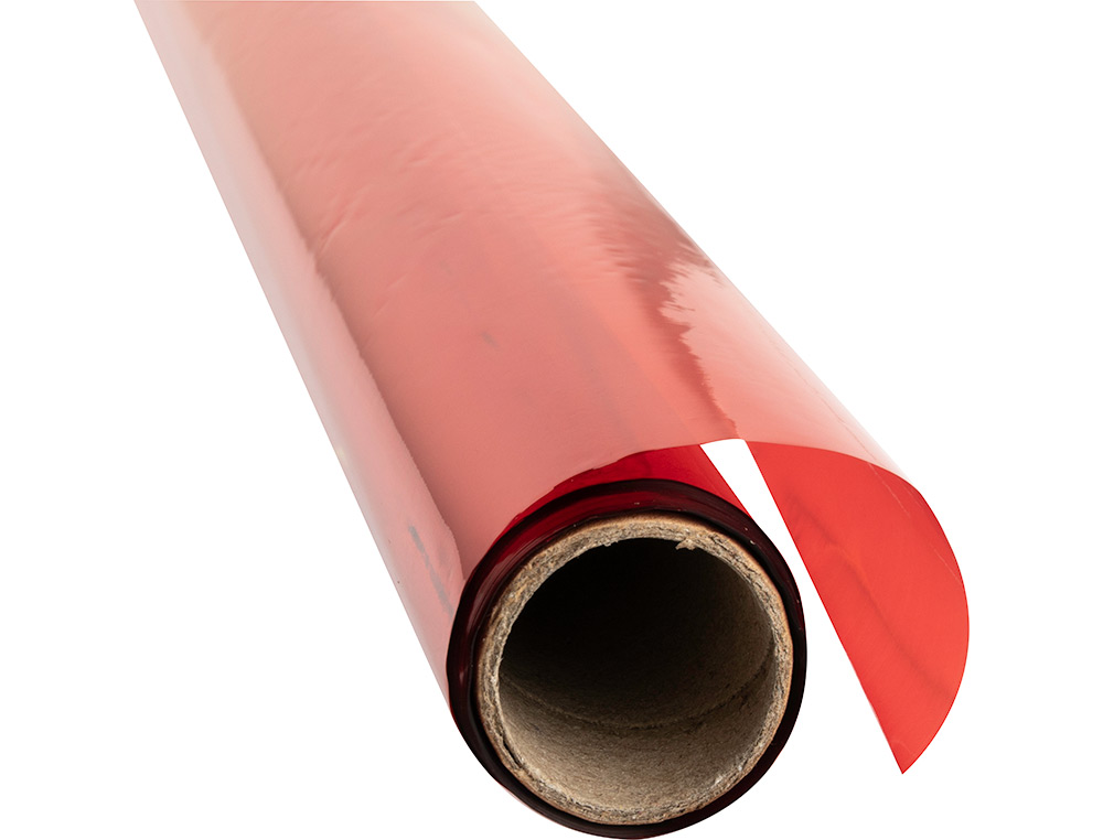 PAPEL CELOFAN LIDERPAPEL ROLLO ROJO 0,60 X 10 MT