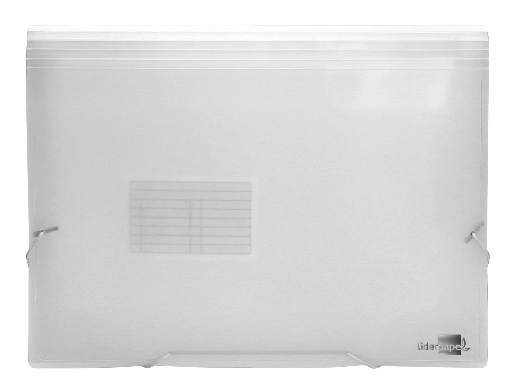 CARPETA LIDERPAPEL CLASIFICADOR FUELLE 32114 POLIPROPILENO DIN A4 INCOLORA 13 DEPARTAMENTOS