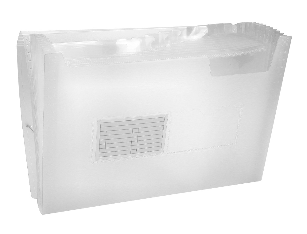 CARPETA LIDERPAPEL CLASIFICADOR FUELLE 32114 POLIPROPILENO DIN A4 INCOLORA 13 DEPARTAMENTOS