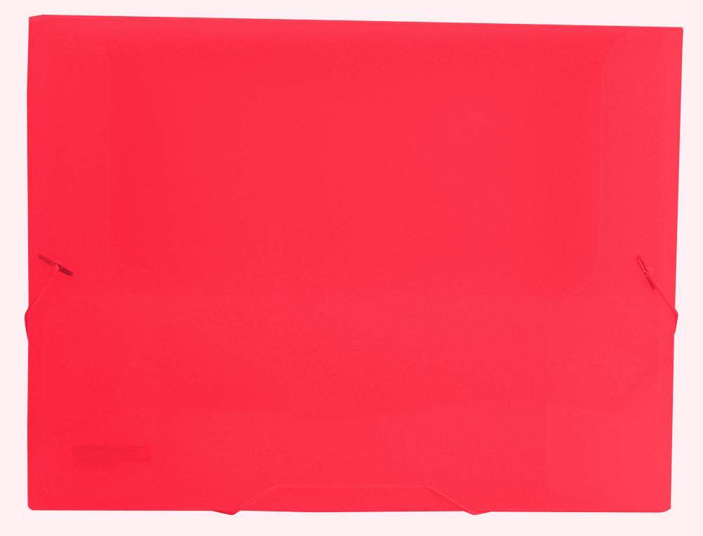 CARPETA LIDERPAPEL PORTADOCUMENTOS GOMAS 36930 POLIPROPILENO DIN A4 ROJO TRANSLUCIDO LOMO 25 MM