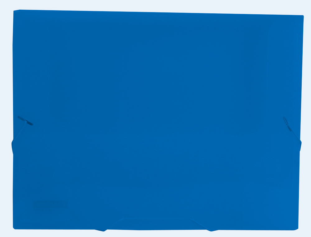 CARPETA LIDERPAPEL PORTADOCUMENTOS GOMAS 36932 POLIPROPILENO DIN A4 AZUL TRANSLUCIDO LOMO 25 MM