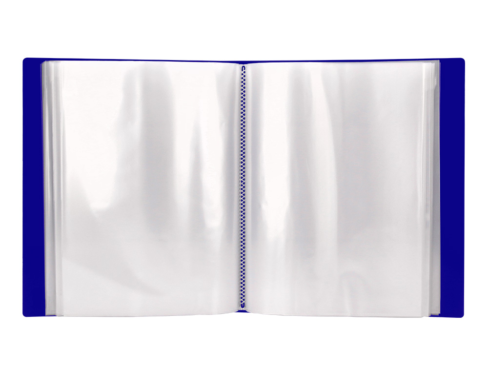 CARPETA LIDERPAPEL PERSONALIZA 37862 100 FUNDAS POLIPROPILENODIN A4 AZUL CON CAJETIN