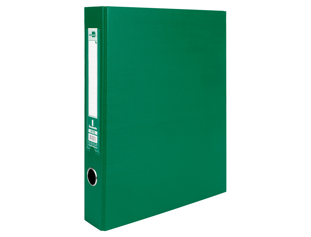 MODULO LIDERPAPEL 3 ARCHIVADORES FOLIO 2 ANILLAS MIXTAS 40MM VERDE