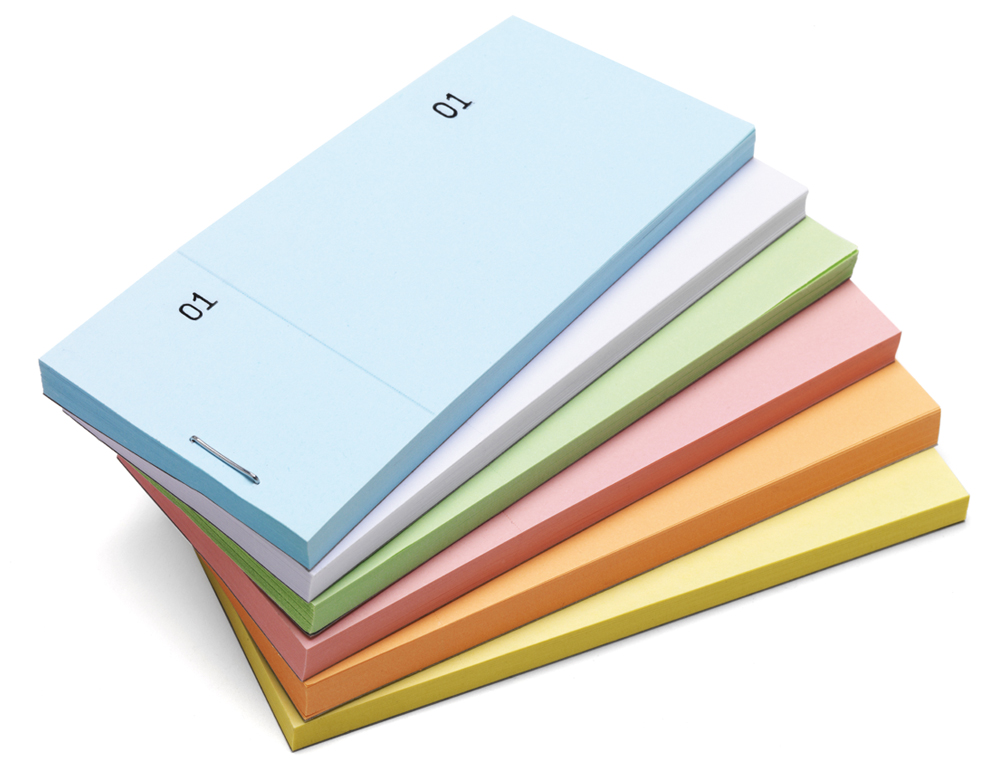 TALONARIO LIDERPAPEL MOSTRADOR 50X110 MM TL09 BLANCO CON MATRIZ