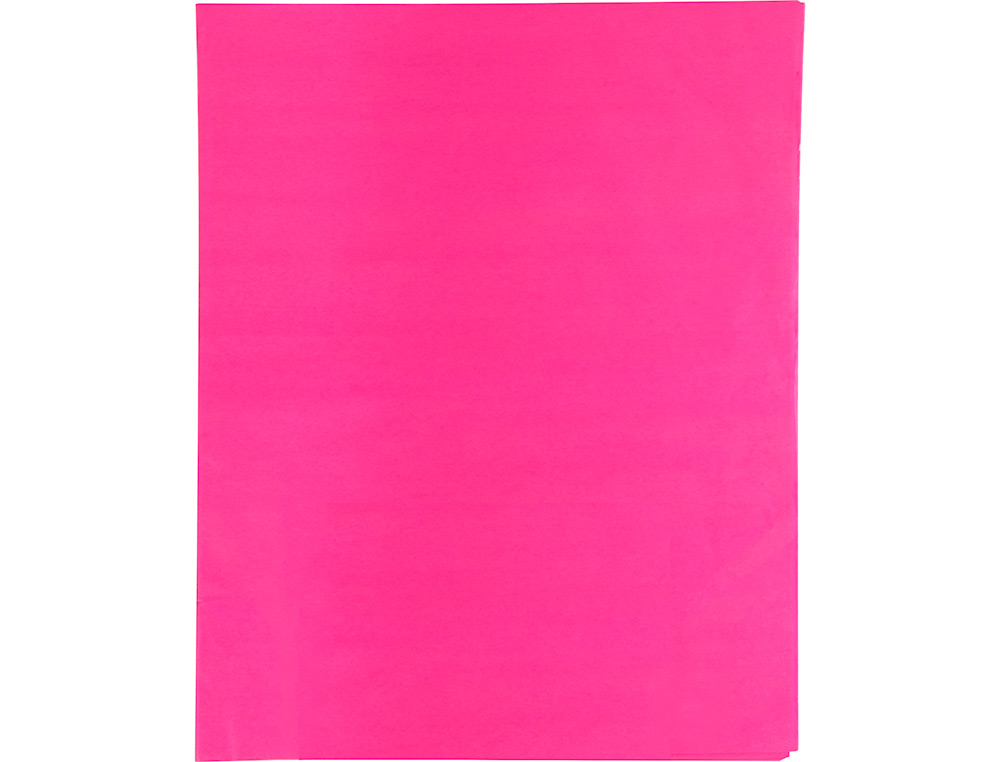 PAPEL SEDA LIDERPAPEL ROSA FUERTE 52X76 CM 18 GR PAQUETE DE 25 HOJAS