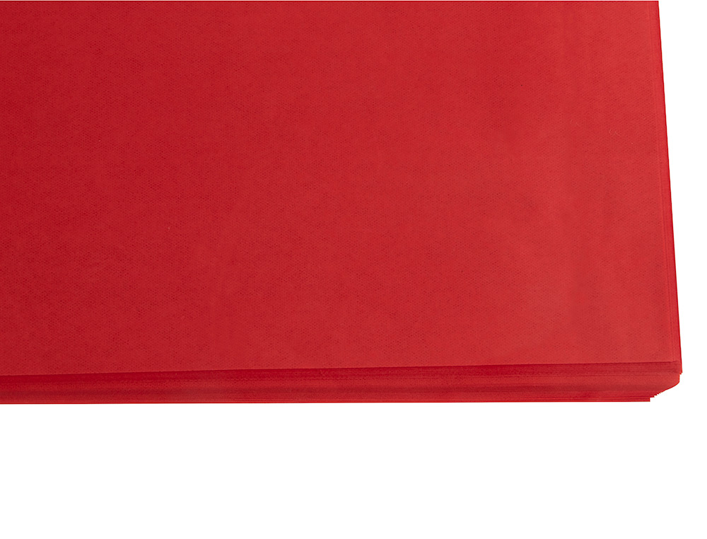 PAPEL SEDA LIDERPAPEL ROJO 52X76 CM 18 GR PAQUETE DE 25 HOJAS