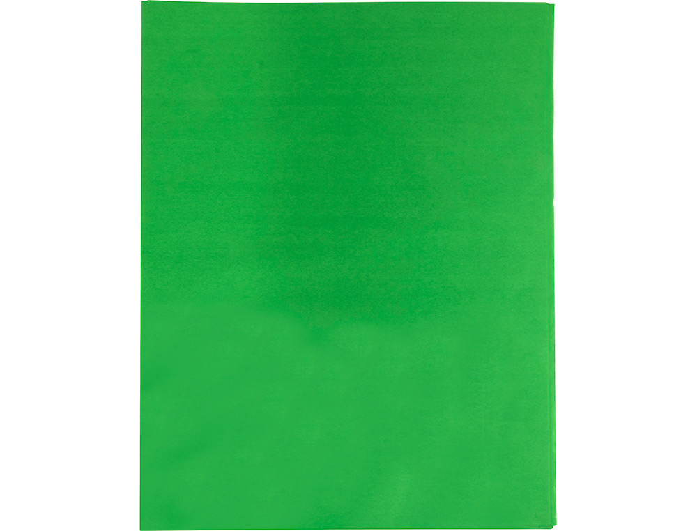 PAPEL SEDA LIDERPAPEL VERDE MEDIO 52X76 CM 18 GR PAQUETE DE 25 HOJAS