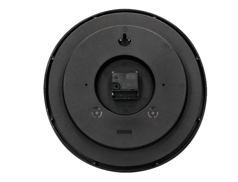 RELOJ Q-CONNECT DE PARED PLASTICO OFICINA REDONDO 34 CM MARCO NEGRO