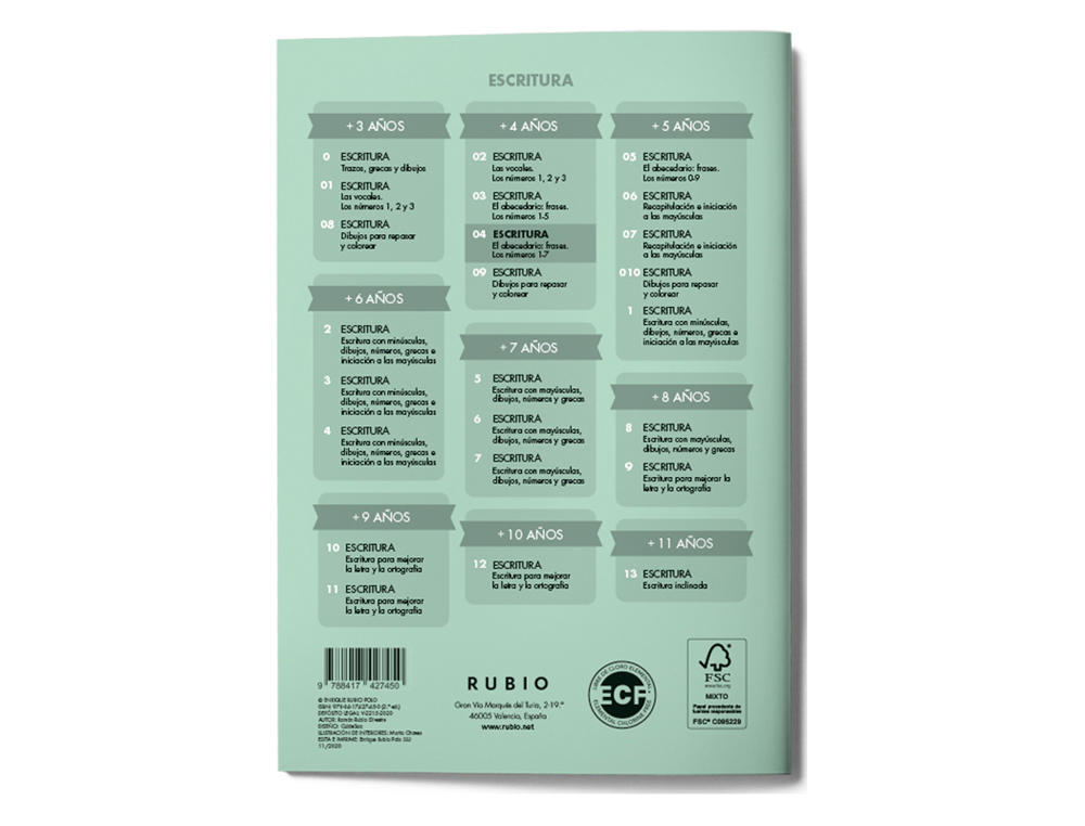 CUADERNO RUBIO CALIGRAFIA Nº 04