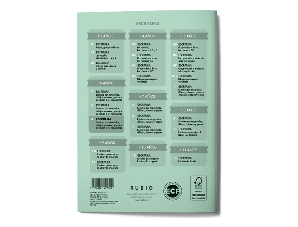 CUADERNO RUBIO CALIGRAFIA Nº 4