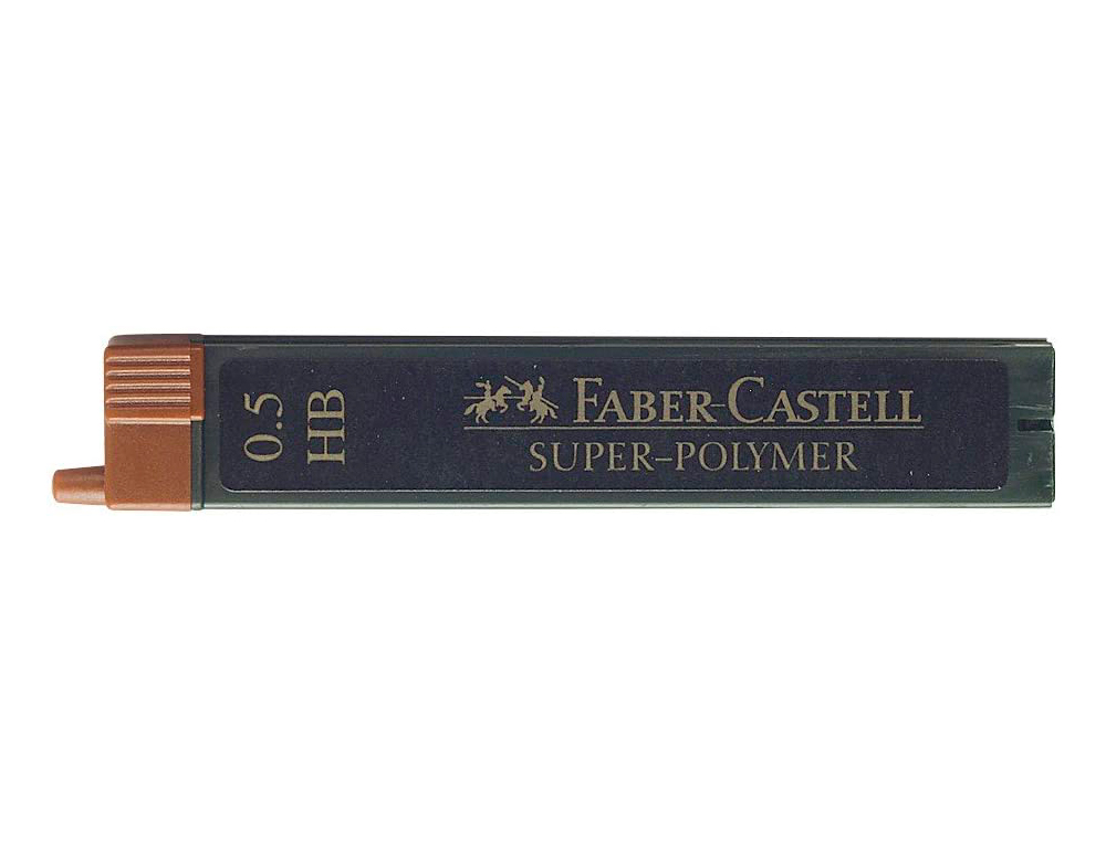 MINAS FABER GRAFITO 9065 0,5 MM HB ESTUCHE DE 12 MINAS
