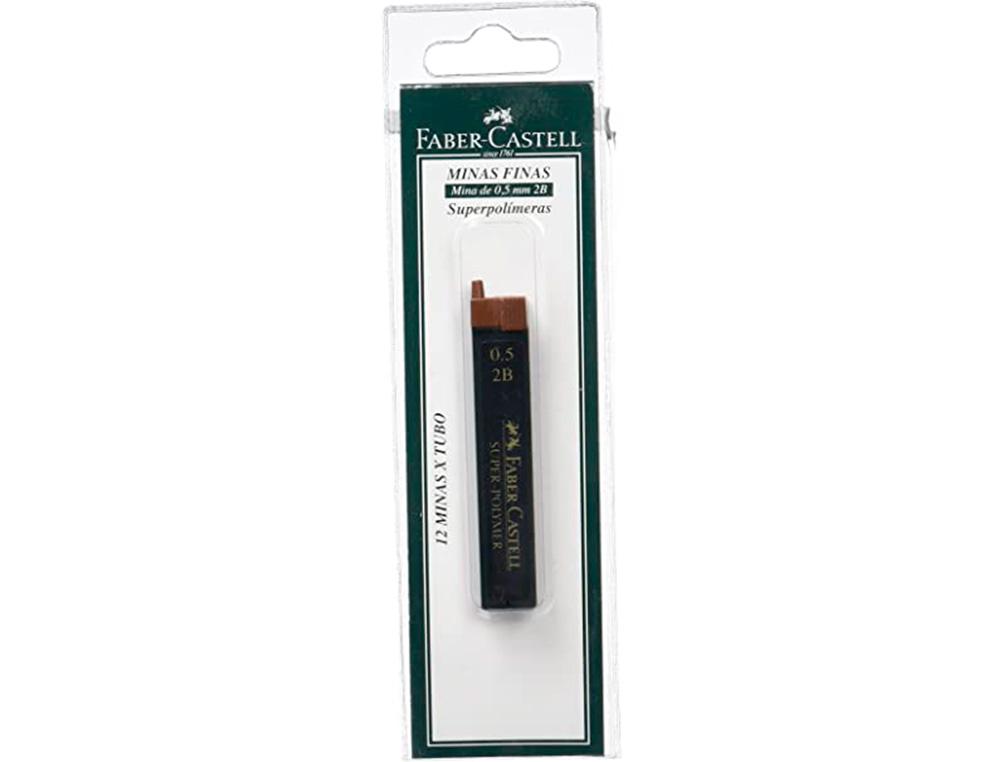 MINAS FABER GRAFITO 9065 0,5 MM HB ESTUCHE DE 12 MINAS