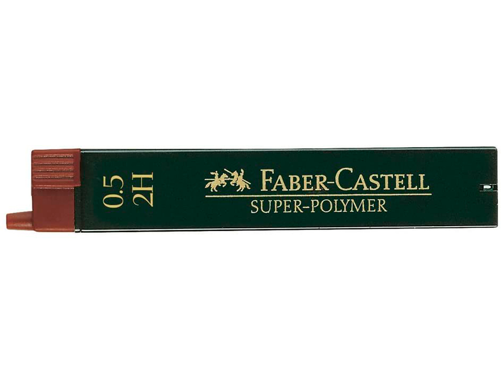 MINAS FABER GRAFITO 9065 0,5 MM 2H ESTUCHE DE 12 MINAS