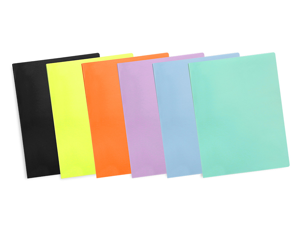 CARPETA LIDERPAPEL ESCAPARATE 37925 30 FUNDAS POLIPROPILENO DIN A4 NEGRO OPACO