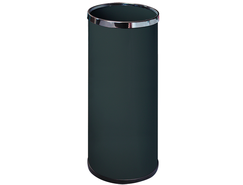 PARAGUERO METALICO 301 NEGRO AROS CROMADO 50X21,5 CM