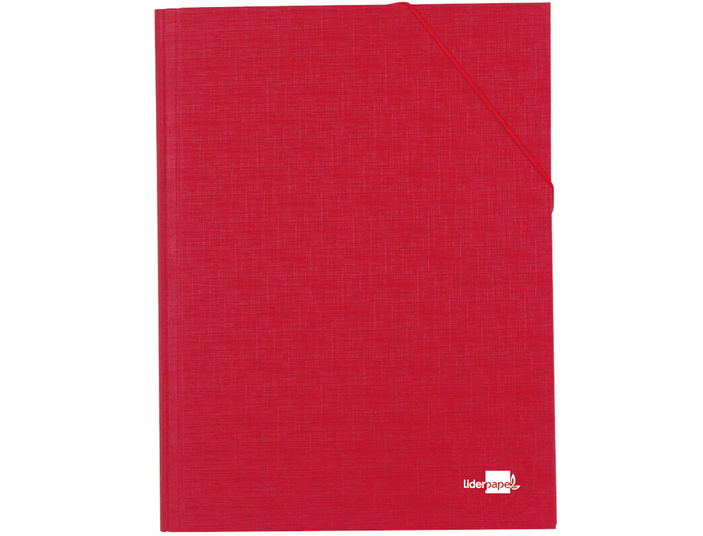 CARPETA CLASIFICADORA LIDERPAPEL 12 DEPARTAMENTOS FOLIO PROLONGADO CARTON FORRADO ROJA