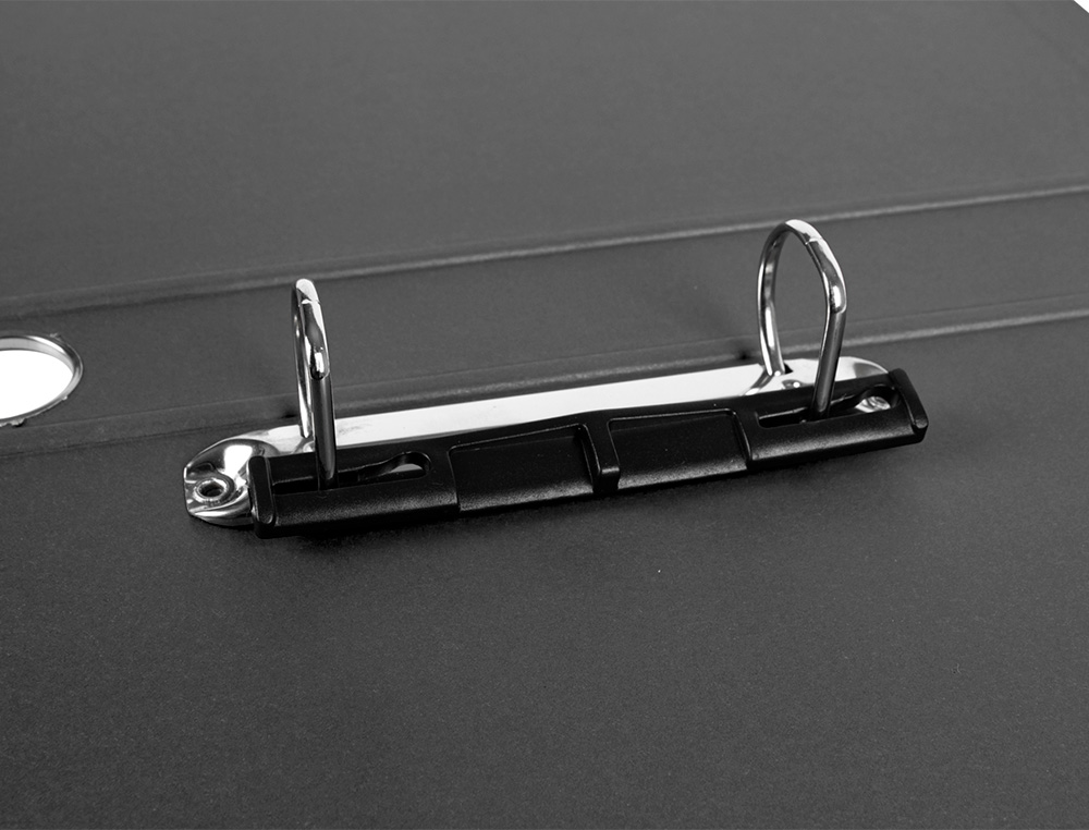 MODULO LIDERPAPEL 4 ARCHIVADORES FOLIO 2 ANILLAS MIXTAS 25MM NEGRO