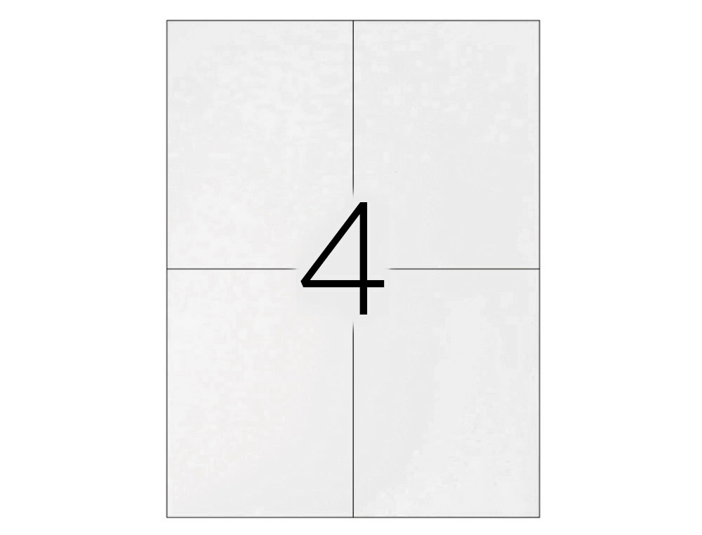 ETIQUETA ADHESIVA Q-CONNECT KF10660 TAMAÑO 105X148,5 MM FOTOCOPIADORA LASER INK-JET CAJA CON 100 HOJAS DIN A4