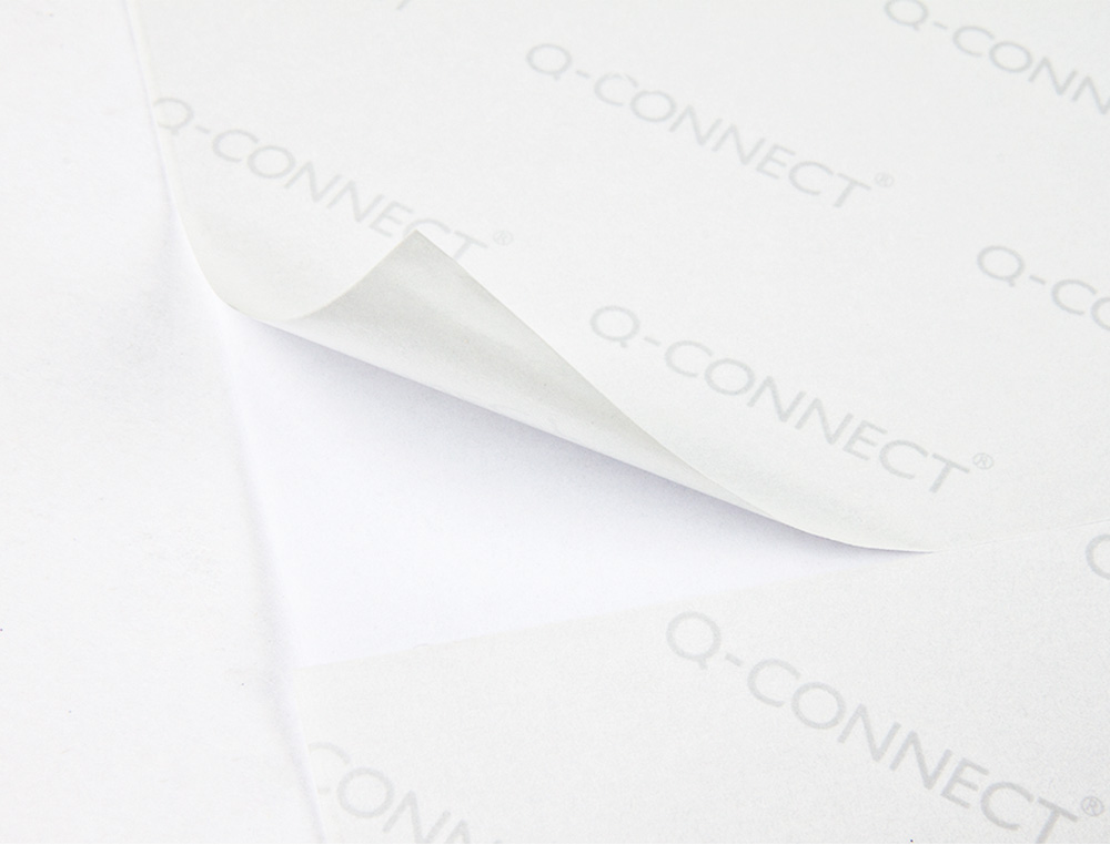 ETIQUETA ADHESIVA Q-CONNECT KF10664 TAMAÑO 210X297 MM FOTOCOPIADORA LASER INK-JET CAJA CON 100 HOJAS DIN A4