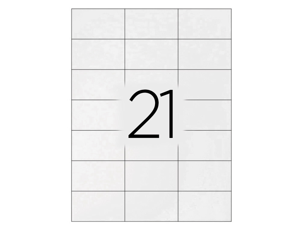 ETIQUETA ADHESIVA Q-CONNECT KF01587 TAMAÑO 63,5X38,1 MM FOTOCOPIADORA LASER INK-JET CAJA CON 100 HOJAS DIN A4