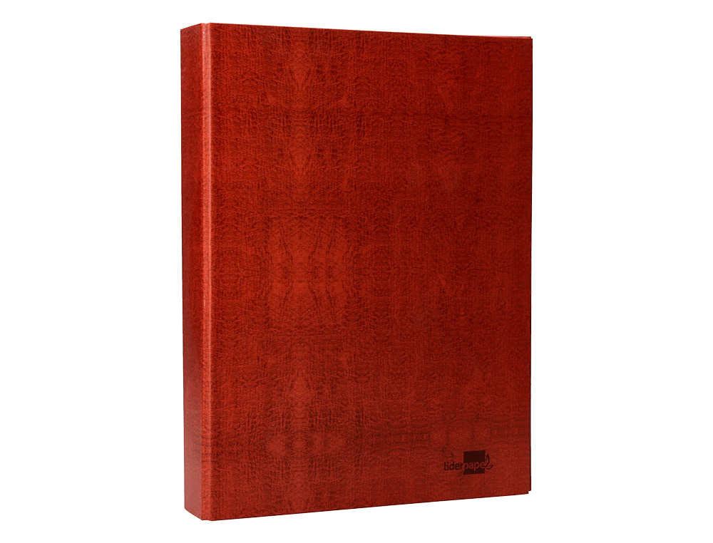 CARPETA DE 2 ANILLAS 40MM MIXTAS LIDERPAPEL FOLIO CARTON CUERO FORRADO COMPRESOR PLASTICO