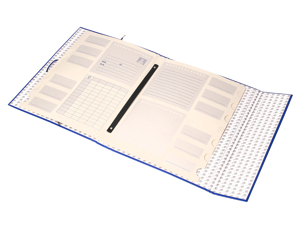 CARPETA CLASIFICADORA LIDERPAPEL 12 DEPARTAMENTOS FOLIO PROLONGADO CARTON FORRADO AZUL