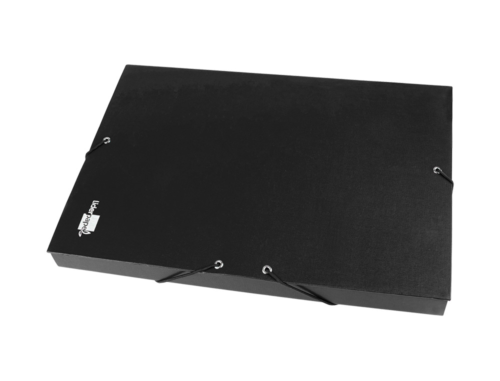 CARPETA PROYECTOS LIDERPAPEL FOLIO LOMO 30MM CARTON FORRADO NEGRA