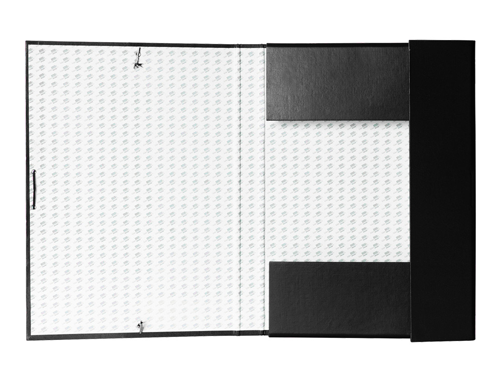 CARPETA PROYECTOS LIDERPAPEL FOLIO LOMO 30MM CARTON FORRADO NEGRA