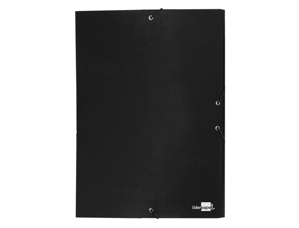 CARPETA PROYECTOS LIDERPAPEL FOLIO LOMO 30MM CARTON FORRADO NEGRA
