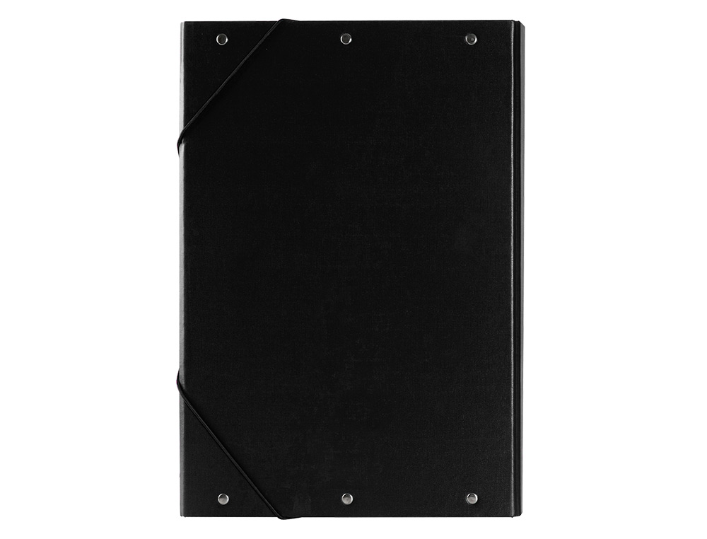 CARPETA PROYECTOS LIDERPAPEL FOLIO LOMO 30MM CARTON FORRADO NEGRA