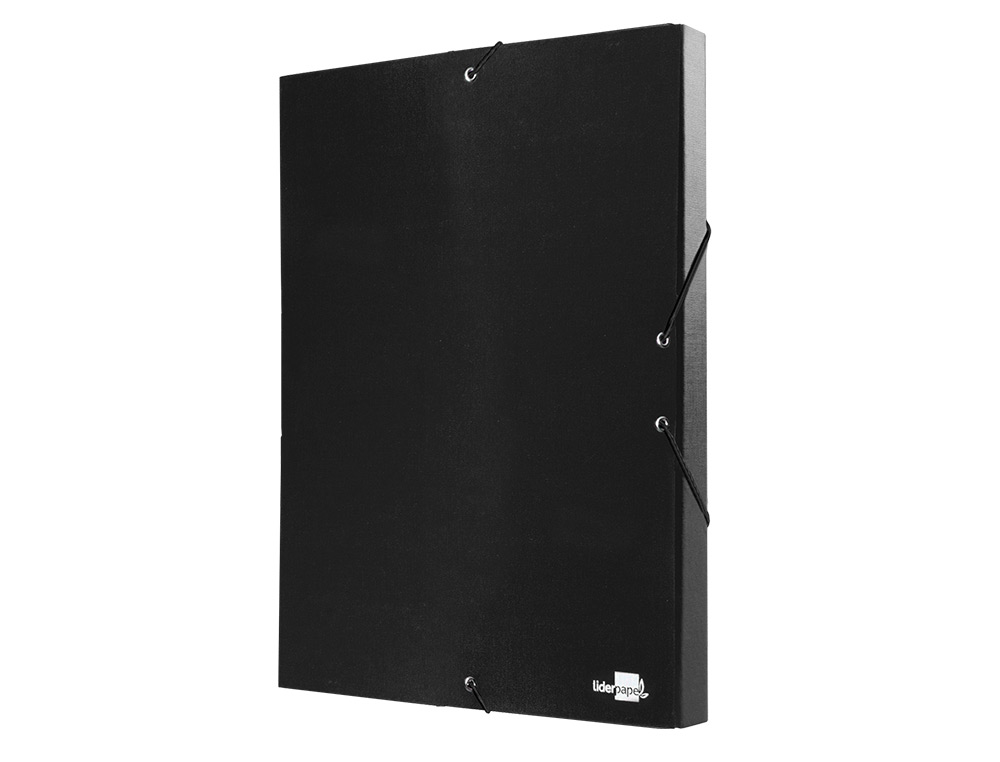 CARPETA PROYECTOS LIDERPAPEL FOLIO LOMO 30MM CARTON FORRADO NEGRA