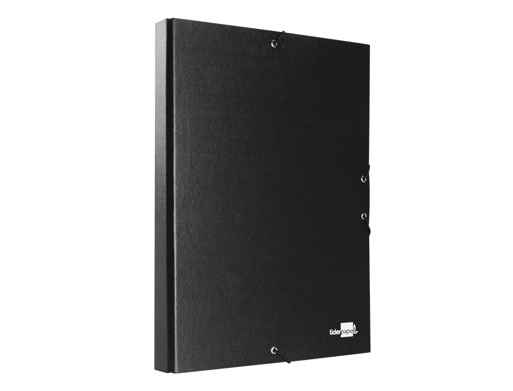 CARPETA PROYECTOS LIDERPAPEL FOLIO LOMO 30MM CARTON FORRADO NEGRA