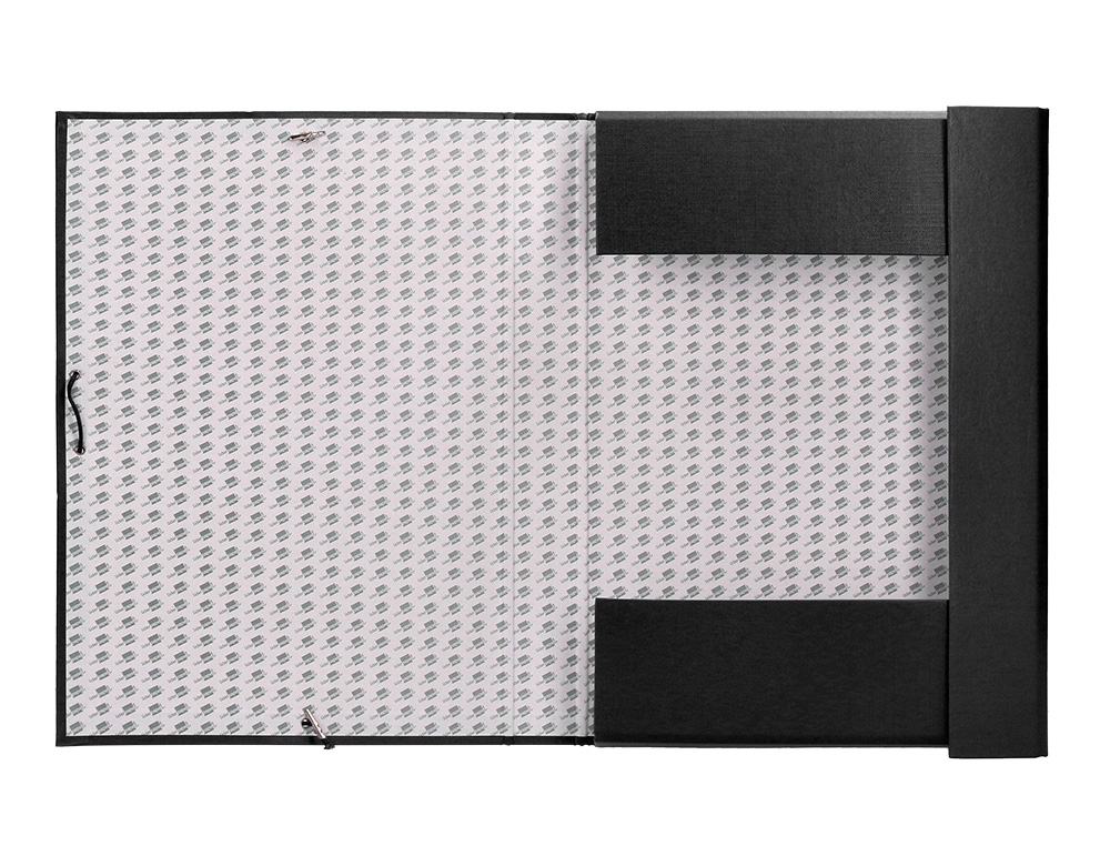 CARPETA PROYECTOS LIDERPAPEL FOLIO LOMO 50MM CARTON FORRADONEGRA