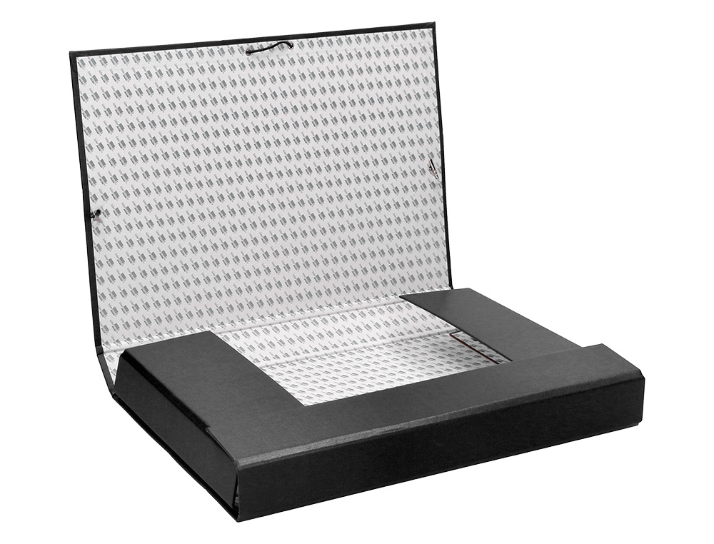 CARPETA PROYECTOS LIDERPAPEL FOLIO LOMO 50MM CARTON FORRADONEGRA