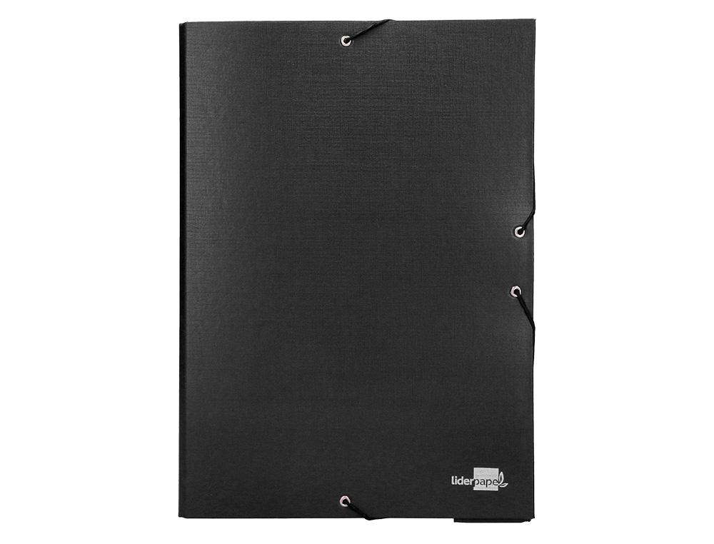 CARPETA PROYECTOS LIDERPAPEL FOLIO LOMO 50MM CARTON FORRADONEGRA