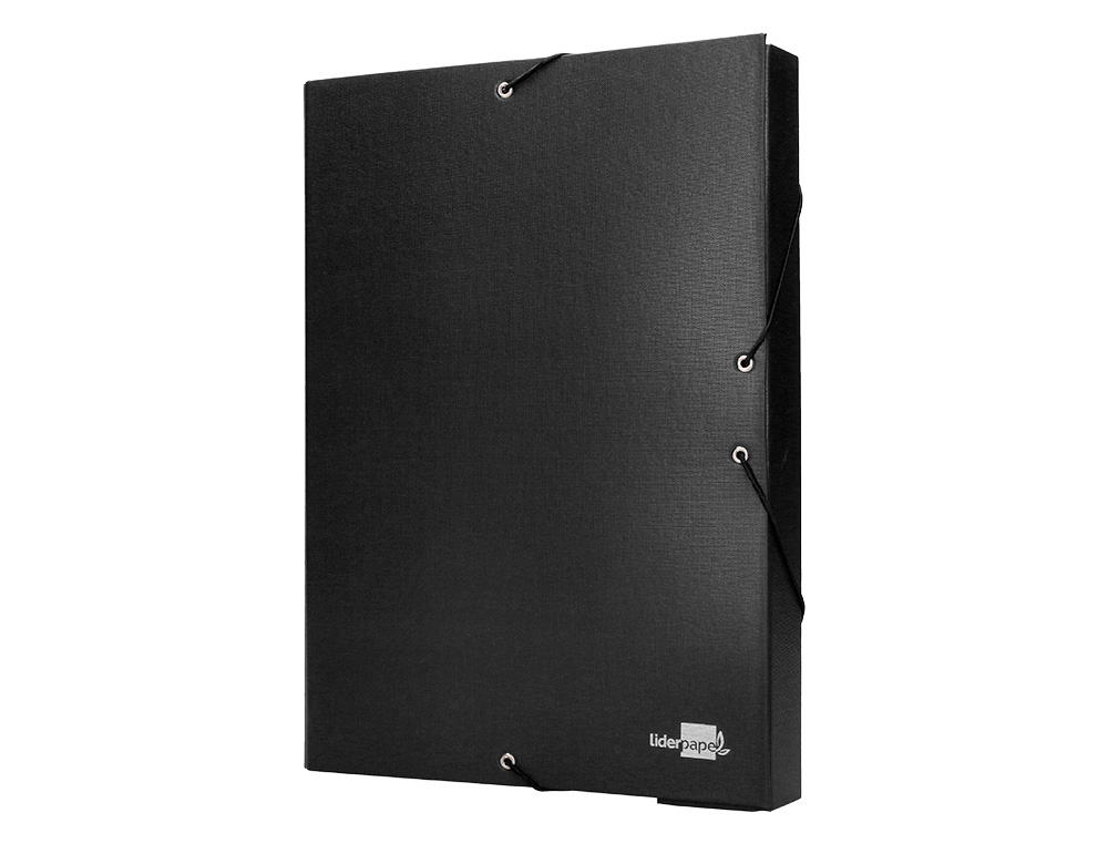 CARPETA PROYECTOS LIDERPAPEL FOLIO LOMO 50MM CARTON FORRADONEGRA